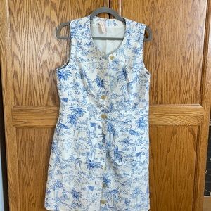 Tory Burch Safari Toile Linen Dress 10